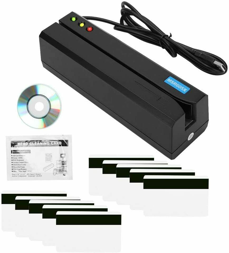 MSR605X USB card Magcard reader writer compatible windows