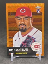 2022 Platinum Ann Orange Wave Refractors #220 Tony Santillan /25