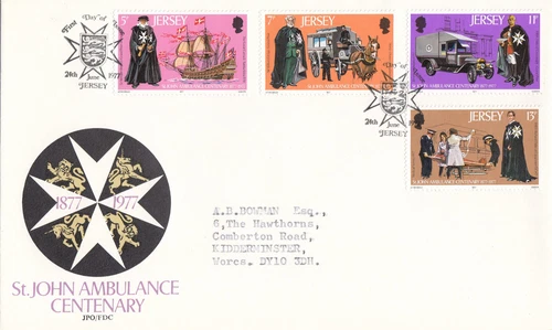 St John Ambulance GB Jersey FDC 1977 (103958)