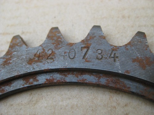 Vorkrieg NSU Pony 100 Neuteil Kettenrad mit 34 Zähne Zahnkranz Kettenblatt NOS - Bild 6 von 11