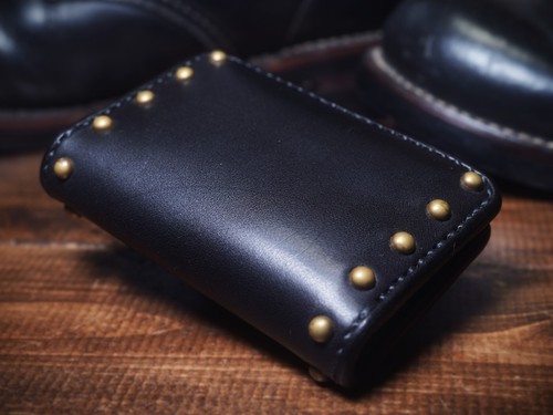 Saddle Leather Credit Card Case / Hand Sewing / Hand Made / From Japan - Picture 4 of 9
