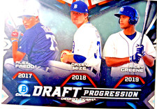 2019 Bowman Draft - Chrome Draft Progression Riley Greene, Casey Mize, Alex...