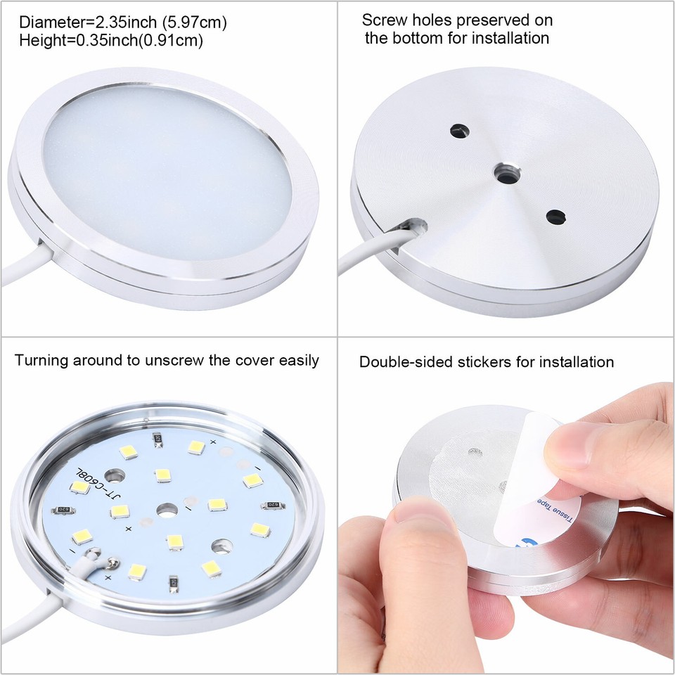 Under Cabinet Lights LED Kitchen Counter Closet Cupboard Shelf Display Puck Lamp | eBay UK