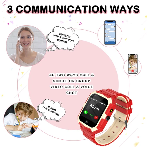 Smartwatch 4G Dzieci Telefon Zegarek z GPS WiFi Rozmowa wideo SOS dla chłopców Dziewcząt - Zdjęcie 55 z 65