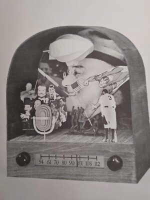1960 ORIGINAL POP ART Hershel Levit ''FDR on the Radio''  