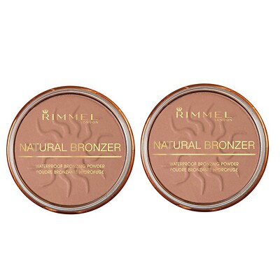 (2 Pack) NEW Rimmel London Natural Bronzer - Sun Light, 0.49 Ounce
