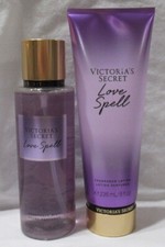 Victoria's Secret Fragrance Mist  Lotion Set Lot of 2 LOVE SPELL