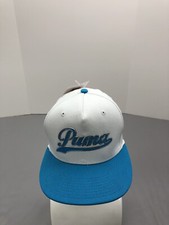 Puma Youth Hat Snapback Cap Adjustable Strap White Blue Script Logo Boy Dry Tech
