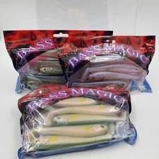 Luck E Strike Bass Magic 5.5" Swimbait You Pick Color 5 Count Pack 5 1/2"