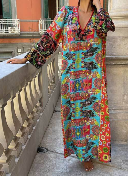ANTICA SARTORIA 2023 LIONS ZEBRAS EVEN GATORS LONG MUMU/DRESS