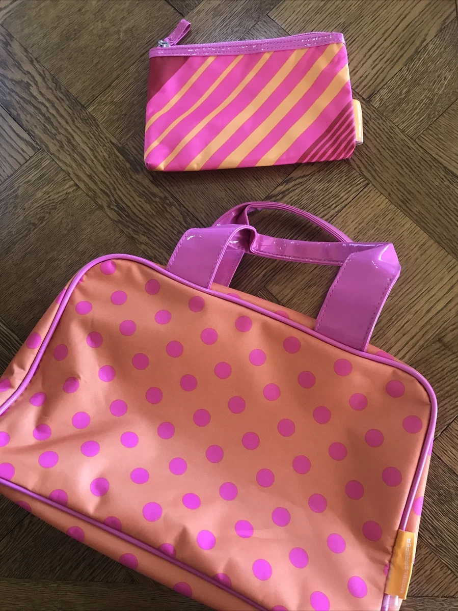 Models Prefer Brand Toiletry/Cosmetic Bags Set x 2 Items Pink u0026 Orange  Colours | eBay