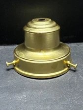 3 1/4” Bell Shape Fitter, Shade Holder, Unf Brass With 3 Brass Plated Set Screws
