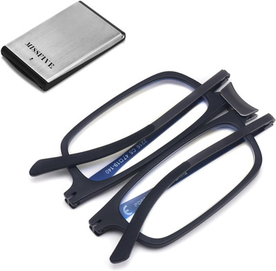 Premium Folding Reading Glasses Blue Light Blocking for Men Women, Ultra Thin Fo