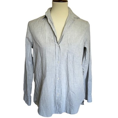 Grayson The Hero Cotton Button Up Shirt Size 1 Extra Small Heathered Gray 