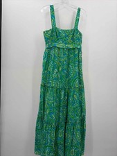 Pre-Owned Lauren Green Size 6 Maxi Sleeveless Dress