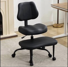 Ergonomic Cross Legged Office Chair, Criss Cross Chair with Wheels