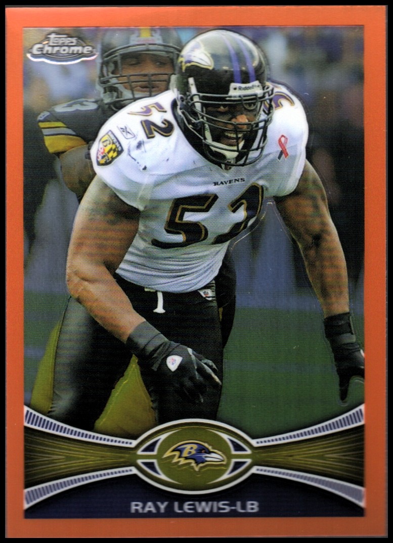 2012 Topps Chrome Orange Refractors #121 Ray Lewis - FB