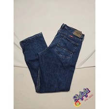 Wrangler Mens Blue Slim Straight Cotton Blend Denim Jeans Casual Size 33x30 Reg