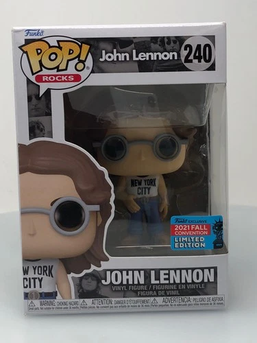 Funko POP! Rocks The Beatles John Lennon #240 Fall Convention Exclusive DAMAGED
