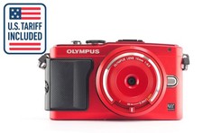 Olympus PEN Lite E-PL6 Red + Body Cap Lens 15...