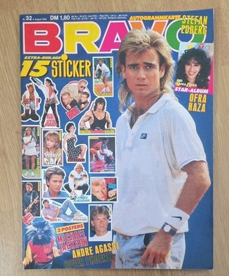 Bravo 32 + Extra (4.8.1988) Andre Agassi/Michael Jackson/Ofra Haza/Bros (E889)