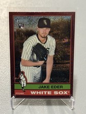 2025 Topps Heritage BURGUNDY SPARKLE CHROME Jake Eder RC #95 Chicago White Sox