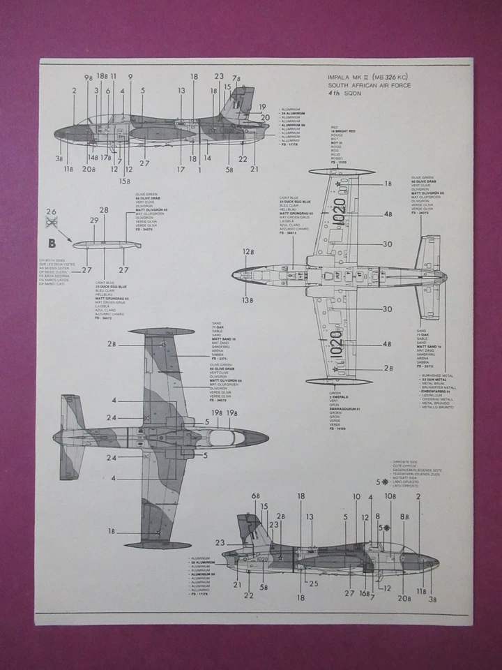 ESCI AERMACCHI MB-326K "IMPALA" SCALA 1/48 SENZA SCATOLA - Immagine 4 di 4