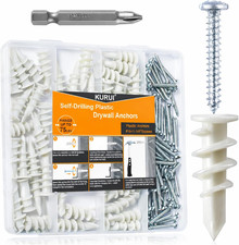 140Pcs 8 Self Drilling Drywall Anchors with Screws Kit, Heavy Duty Dry Wall Anc