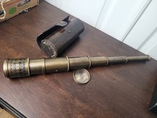 BRASS TELESCOPE NAUTICAL ITEMSIZE:OPEN SIZE: 19.5"CLOSE SIZE: 6"WEIGHT:
