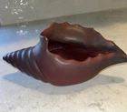 Vintage Van Briggle Pottery Mulberry Conch Shell - Approx 9" Long Signed