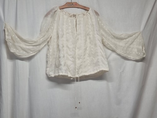 Top River Island Blanco Bordado Dibujar Tarjeta Dobladillo Forrado Corte Recto Talla 10 - Imagen 1 de 19