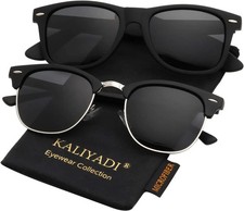 Polarized Sunglasses Semi Rimless Frame UV Blocking For Driving Men And Women