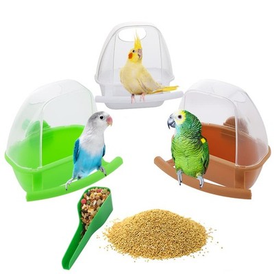 3 Pcs Small Bird Slot Feeder No Mess Cage Hanging Feeder Cup Plastic Food Fee...