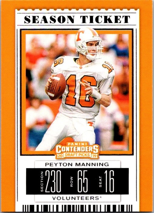 2019 Panini Contenders Draft Picks Collegiate #80 Peyton Manning
