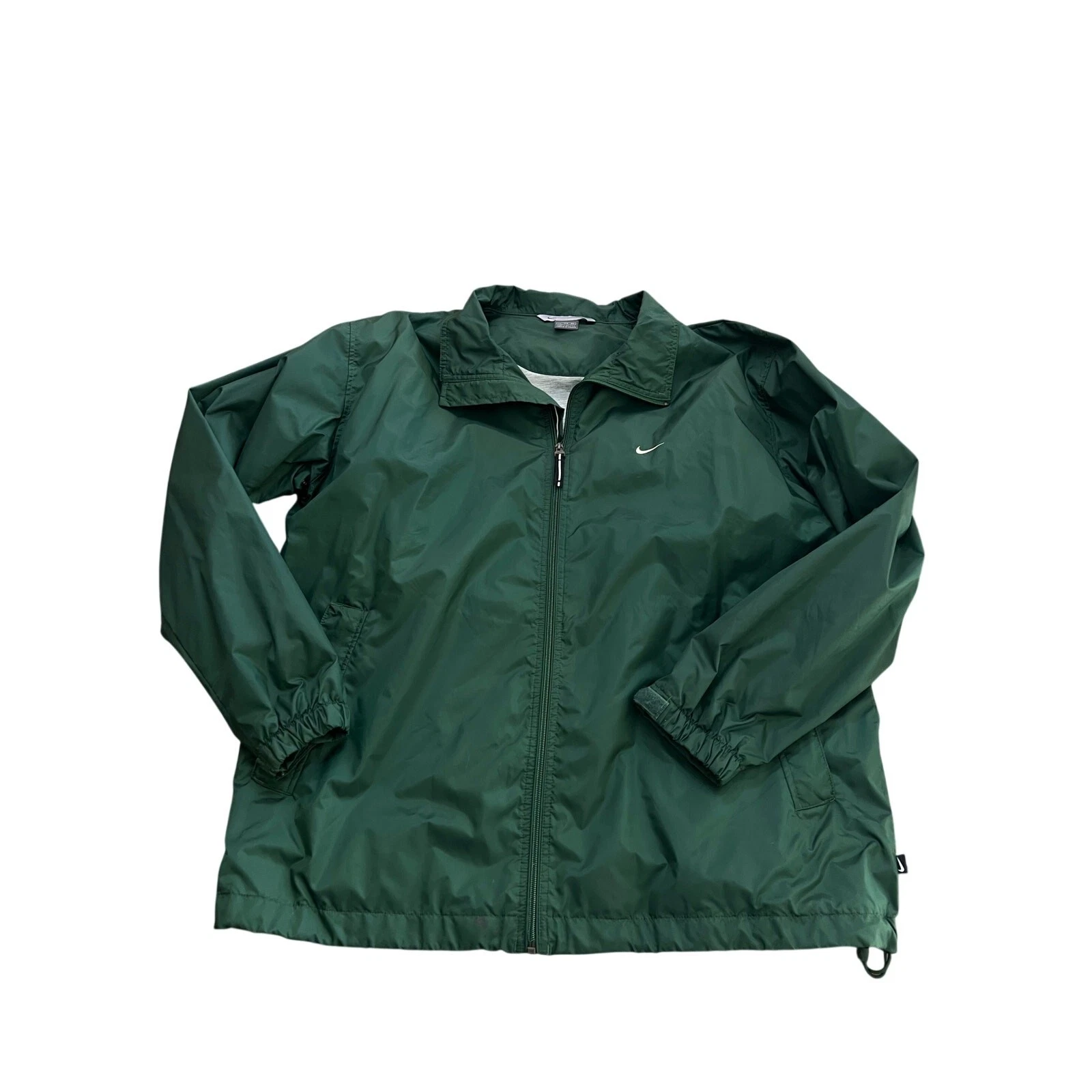 Vintage Nike Windbreaker Jacket Full Zip Long Sleeves Green Size 2XL