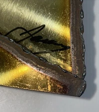 Vintage Mario Jason Originals Art Brass Sailboat On Onyx Base Signed