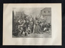 steel engraving Massacre At Fort Mimms Mims Creek Baldwin County America 250