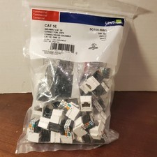 Leviton 5G108-BW5 Gigamax Cat 5e UTP Quickport Jack , White 25-pack 