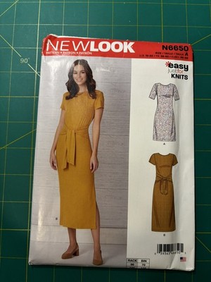 New Look just for knits pattern N6650 Misses Dress sz 10,12,14,16,18,20,22 uncut