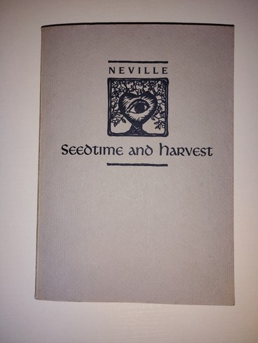 Vintage Neville Goddard Seed Time Harvest 1985 Second Printing