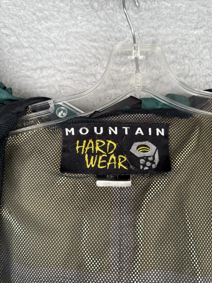 Chaqueta Mountain Hardwear Para Hombre Grande Verde Negra GORE-TEX Viento Lluvia Con Capucha Nylon Foto 3 de 4