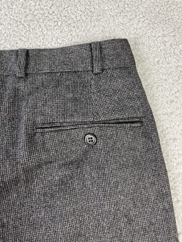 Pantalones Brooks Brothers vintage para hombre 36 gris franela lana plisada hechos en EE. UU. 1999 - Imagen 14 de 15