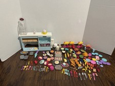2018 Barbie Bakery Shop Playset Incomplete But Extra Food/kitchen Pieces