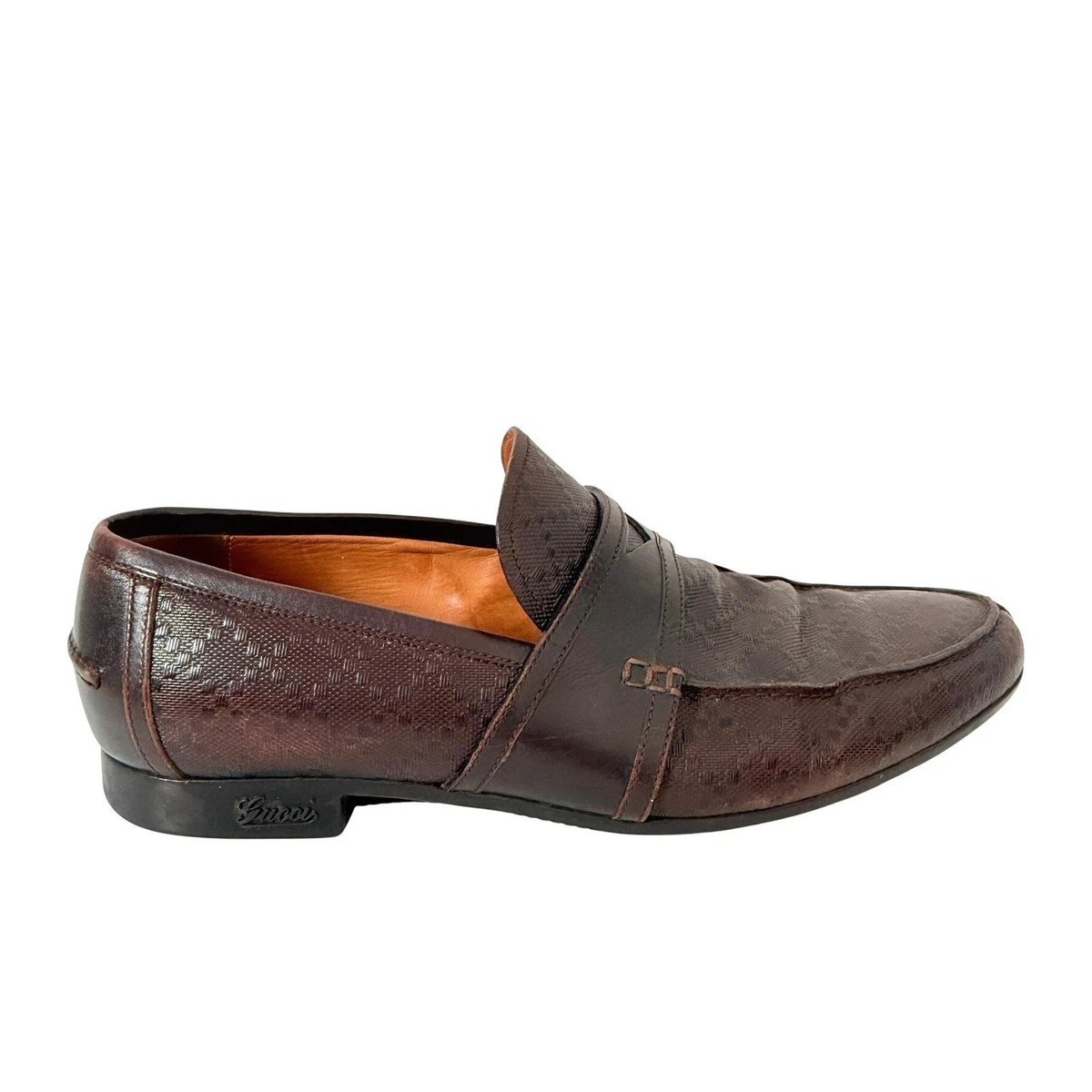 Gucci Brown Loafers with Classic Penny Slot Design gucci penny loafers products for sale | eBay main image 2