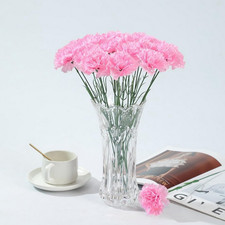 10Pcs Artificial Flowers Carnation Flower,Silk Carnations Flower Bouquets, for W