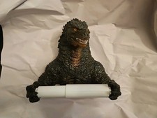Godzilla Toilet Paper Holder Funny Kaiju Bathroom Decor Wall Mount