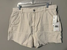 New! BDG Corduroy Cutoff Carpenter Short in Gray Size 34