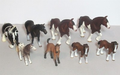 Mixed Lot 8 Schleich Horse Figures Mares Stallion Foals 2008 - 2017