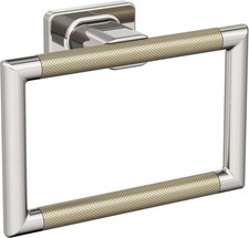 Amerock BH26612PNBBZ Polished Towel Ring, Nickel/Golden Champagne