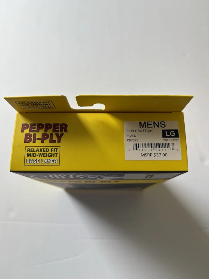 Capa base inferior bicapa grande de pimienta negra Hot Chillys para hombre Athleisure PB3073 Foto 3 de 4